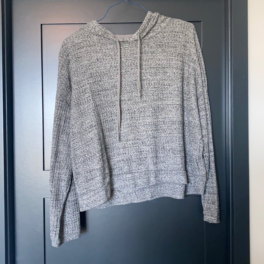 Gray crop hoodie